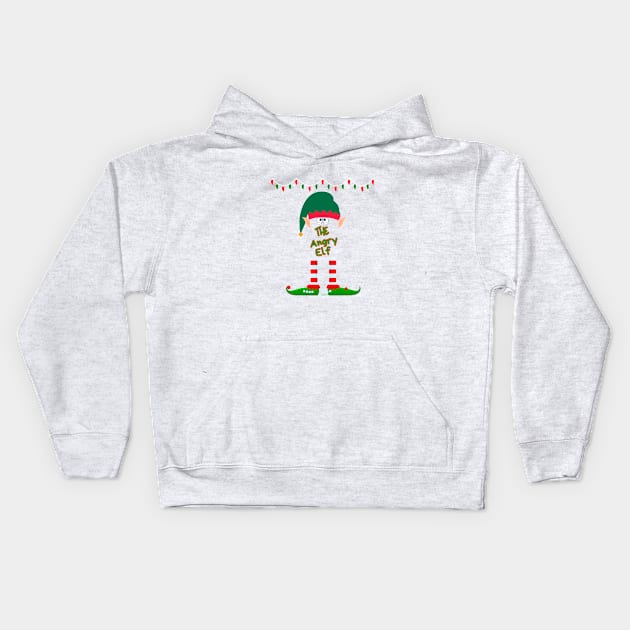 The Angry Elf Christmas Kids Hoodie by FunGraphics